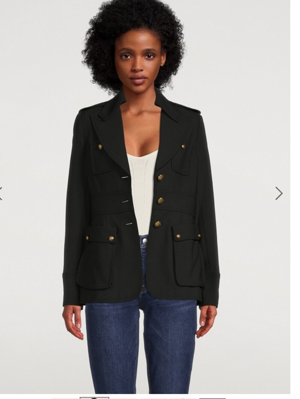 SMYTHE Officers Jacket in Black Nwot Size US 8